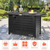 42 Inch Rectangular Propane Gas Fire Pit Table 60,000 BTU Heater Outdoor Table with Waterproof Cover