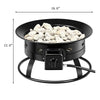 58,000 BTU Outdoor Portable Fire Bowl Propane Gas Fire Pit with Cover & Carry Kit
