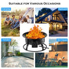 58,000 BTU Outdoor Portable Fire Bowl Propane Gas Fire Pit with Cover & Carry Kit
