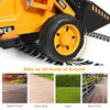 Kids Ride On Excavator Toy 6V Battery Powered Electric Digger Truck Construction Vehicle with Front Loader