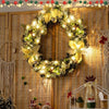 24 Inch Pre-lit Artificial Christmas Wreath with Mixed Decorations