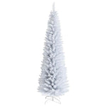 7 Feet Unlit Slim Pencil Artificial Christmas Tree with Metal Stand