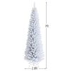 7 Feet Unlit Slim Pencil Artificial Christmas Tree with 436 PVC Needles & Folding Metal Stand