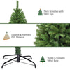 6FT Premium Unlit Hinged Artificial Christmas Tree Spruce Full Tree with Metal Stand