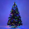 7.5FT Pre-Lit Artificial Christmas Tree Premium Spruce Xmas Tree with 550 Multicolor Lights & Metal Stand