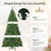 6FT Artificial Christmas Tree Premium Unlit Hinged Spruce Full Tree with 1000 Branch Tips & Metal Stand