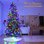 8FT Artificial Christmas Tree with 2 Lighting Colors and 9 Flash Modes