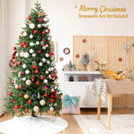 7FT Artificial Christmas Tree with 2 Lighting Colors and 9 Flash Modes