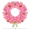 24 Inch PVC Artificial Christmas Wreath Ornament Wreath with Ornament Balls