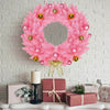 24 Inch PVC Artificial Christmas Wreath Ornament Wreath with Ornament Balls