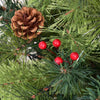 4FT LED Christmas Tree with Red Berries Pine Cones