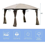 11.5' x 11.5' Fully Enclosed Outdoor Gazebo with Removable 4 Walls - Bestoutdor