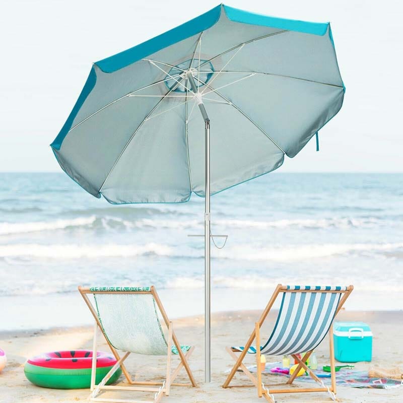 Beach Umbrella with Sand Anchor Outdoor Furniture Bestoutdor