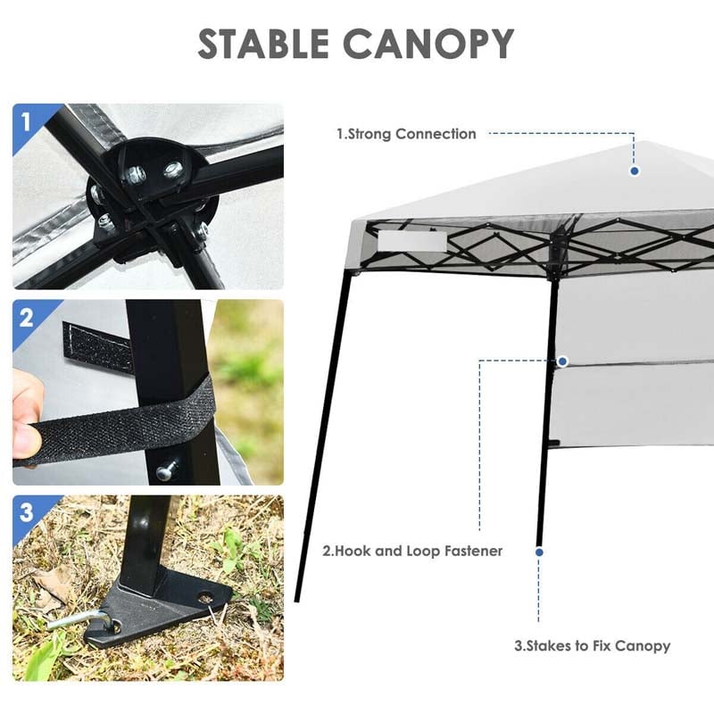 7 x 7 FT Sland Adjustable Portable Canopy Tent with Backpack