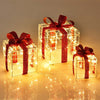 Set of 3 Christmas Lighted Gift Boxes Christmas Box Decorations with 60 LED Lights