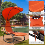 Patio Hanging Swing Chaise Lounge Rocking Chair