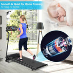 1 HP Electric Folding Treadmill Compact Motorized Power Walking Running Machine with Operation Display