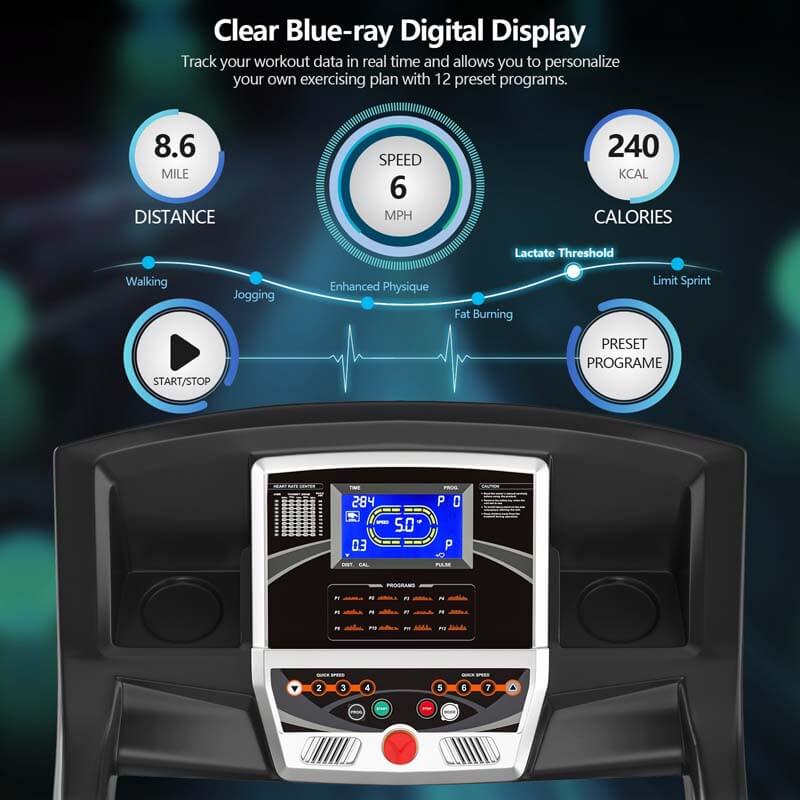Treadmill with on sale track display
