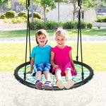 40'' Kids Round Spider Web Tree Saucer Swing Set