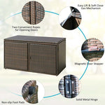 88 Gallon Rattan Outdoor Deck Storage Box Patio Container