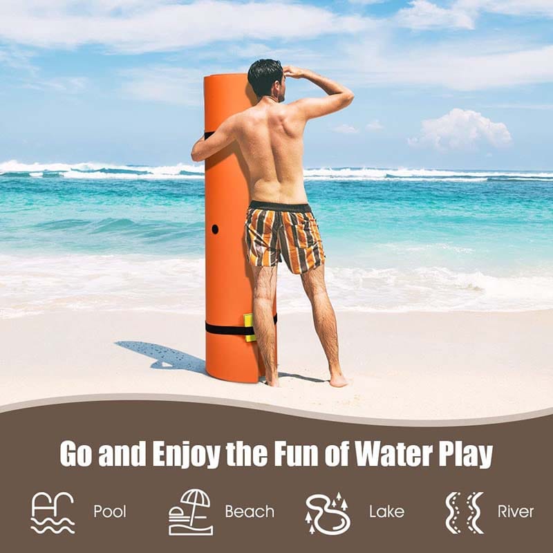 3-Layer Relaxing Tear-Proof Water Mat, Orange