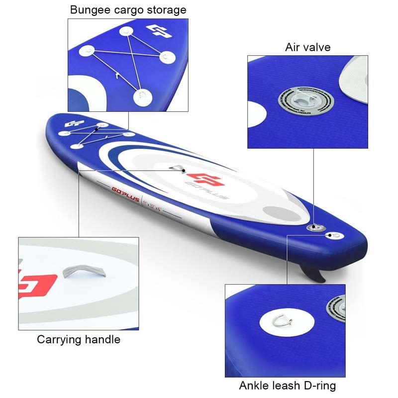 11' Adjustable Inflatable Stand up Paddle SUP Surfboard