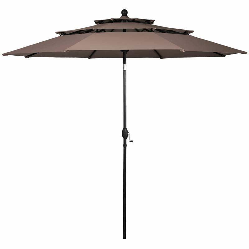 10ft 3 Tier Auto-tilt Patio Umbrella with Double Vented - Bestoutdor