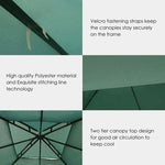 10' x 10' 2-Tier Patio Canopy Top Replacement Cover - Bestoutdor
