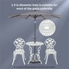 Cast Aluminum 3-Piece Bistro Set Rose Design Outdoor Furniture Set