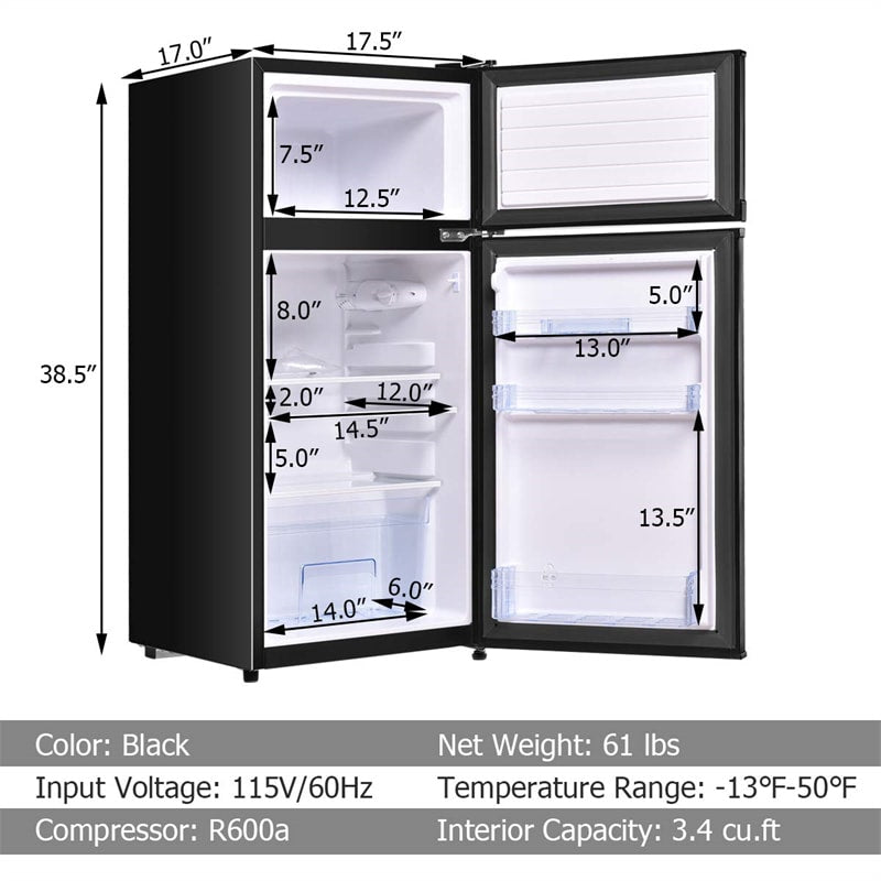 Two Doors Cold Rolled Sheet Compact Office Refrigerator With Freezer –  SlanKIT