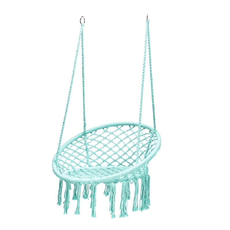 Cushioned Hammock Swing Chair with Hanging Kit-Turquoise in 2023
