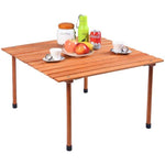 Folding Wooden Camping Roll Up Table with Carrying Bag