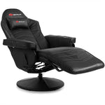Gaming Recliner Massage Gaming Chair Ergonomic Leather Single Sofa Reclining Gaming Chair with Adjustable Backrest & Footrest