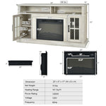 Electric Fireplace TV Stand for TVs Up to 65", 1400W Heater Insert with Remote Control, 3-Level Flame, Overheat Protection, Adjustable Shelves