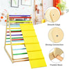 Foldable Wooden Climbing Pikler Triangle Toddler Climber Ladder with Climbing Ramp