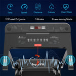 Superfit Folding Treadmill Electric Walking Running Machine with APP Control & Bluetooth Speaker