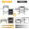 Folding Portable Outdoor Camping Grilling Table With Windscreen Carry Bag