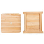 15" L x15" W Folding Raised Garden Bed Square Wood Planter Box - Bestoutdor