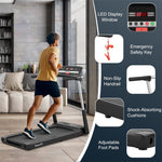 2.25HP Folding Superfit Treadmill Electric Running Walking Machine with LED Display & APP Control