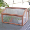 Garden Portable Wooden Cold Frame Greenhouse with Double Box - Bestoutdor