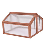 Garden Portable Wooden Cold Frame Greenhouse with Double Box - Bestoutdor