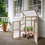 Garden Portable Wooden Greenhouse Frame Raised Planter Bed