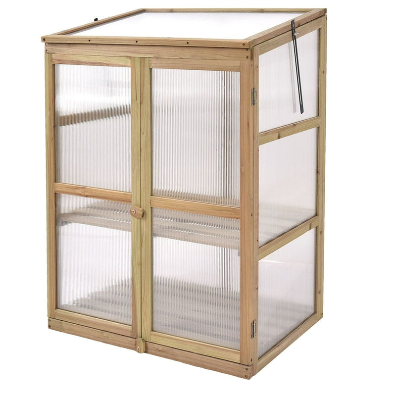 Garden Portable Wooden Greenhouse Frame Raised Planter Bed