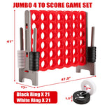 Giant 4-in-A-Row Jumbo 4-to-Score Giant Lawn Games for Kids Adult