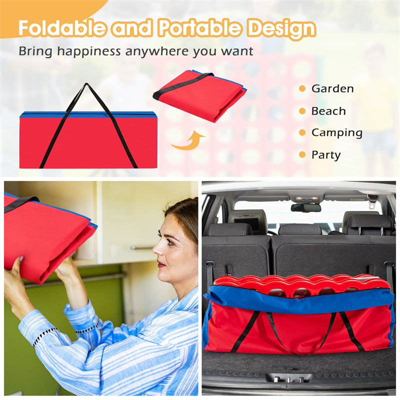 Giant Game Carrying Bag Storage Bag for 4-in-a Row Game with Durable Zipper & Ergonomic Handle