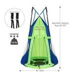 40'' Kids Hanging Chair Swing Tent Set - Bestoutdor