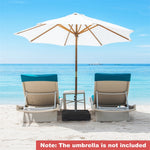 200lbs Fillable Umbrella Base Heavy Duty Patio Market Offset Umbrella Base with 2 Sandbags