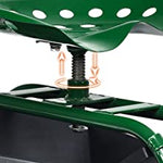 Heavy Duty Rolling Garden Cart 4-Wheel Garden Scooter with 360 Swivel Seat & Extendable Steer Handle