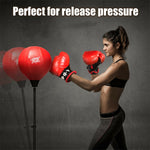 Height Adjustable Punching Bag Boxing Set with Stand Plus Boxing Gloves for Adults & Kids