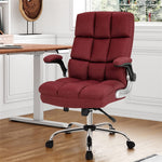 High Back Executive Office Chair Adjustable Swivel Office Chair with Flip-up Arm & Thick Padding for Home Office